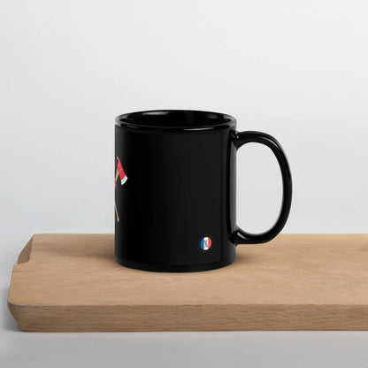 Mug brillant noir Poteau d'incendie EliteRescue